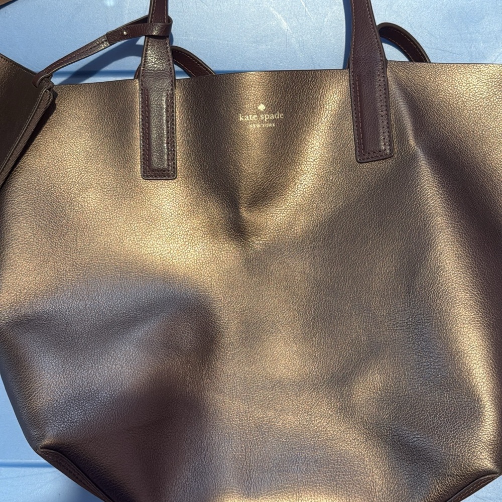 Kate Spade Purpleish Leather Tote Bag